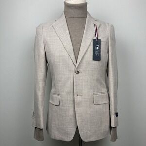Tommy Hilfiger Mens Modern fit Sport Coat Blazer 36S Beige Solid Stretch